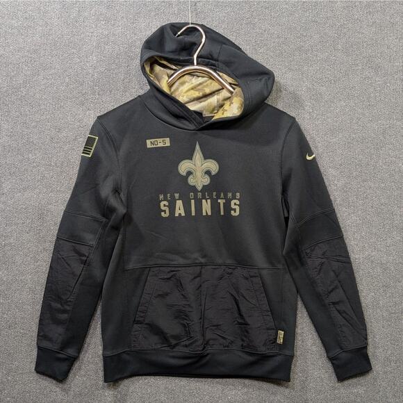 New Orleans Saints Hoodie Mens Large 2020 Salute to Service Flag Camo Nike